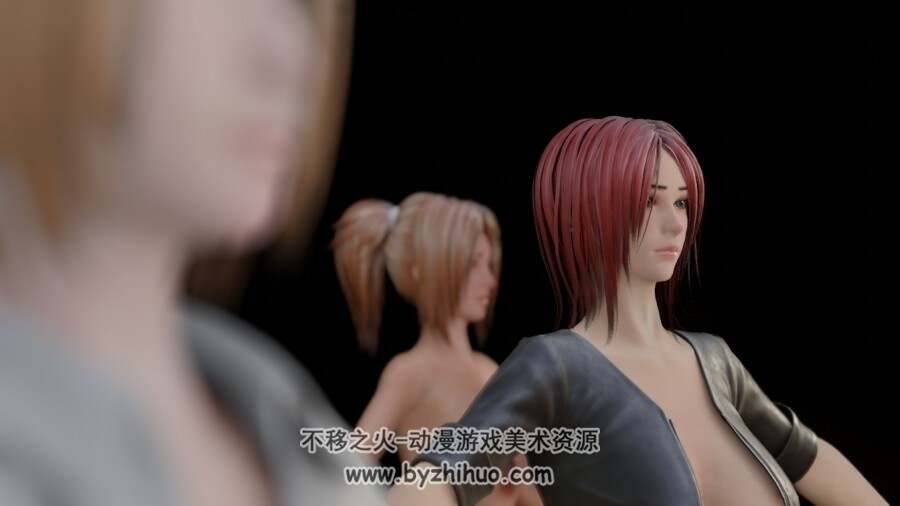 游戏女主角 高质量3D fbx模型分享