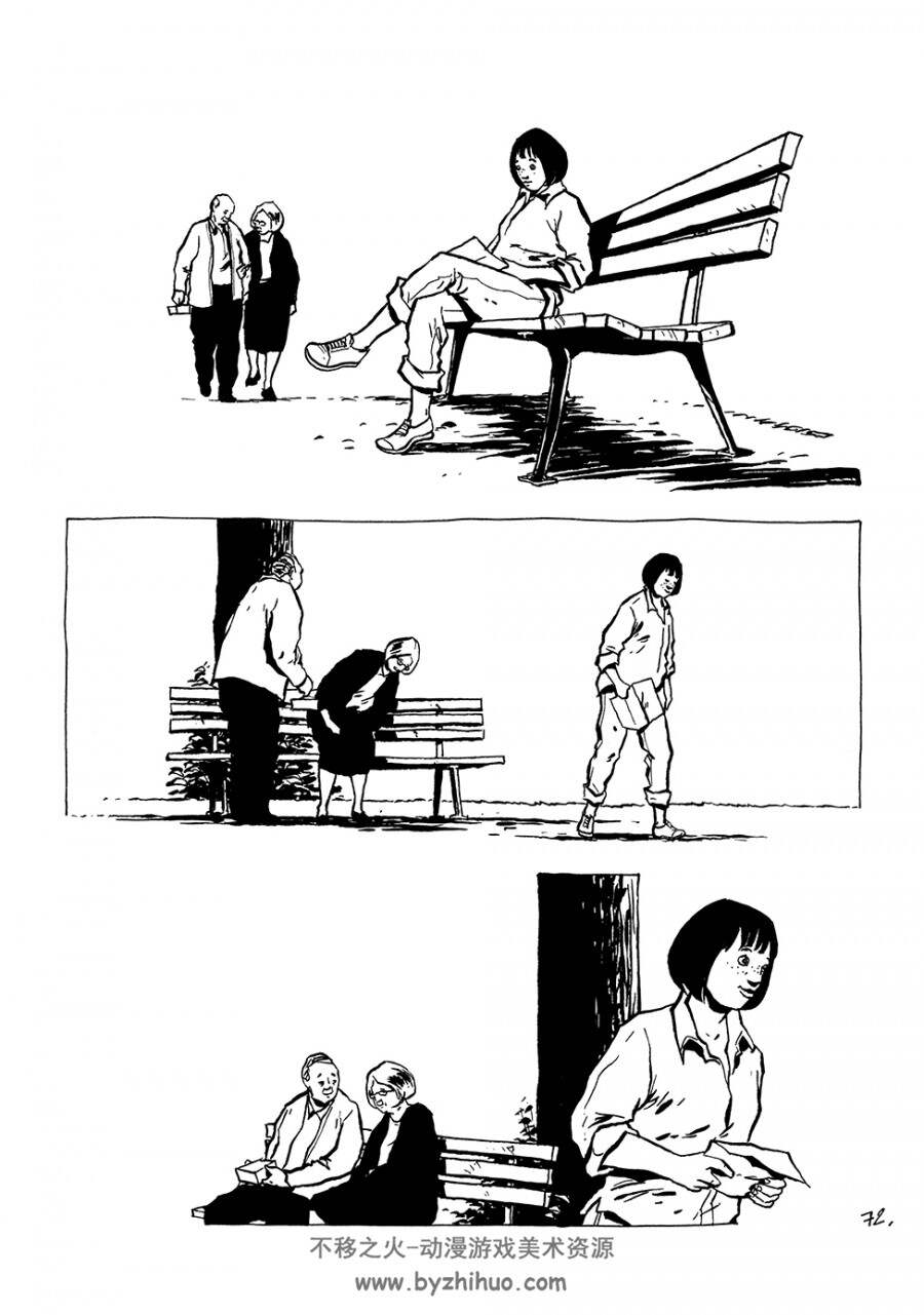 树下长椅-Park Bench 无字漫画 -[法]夏布特 经典之作 百度网盘分享观看