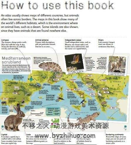 DK - Children's Illustrated Animal Atlas 全球动物 地图集PDF格式观看