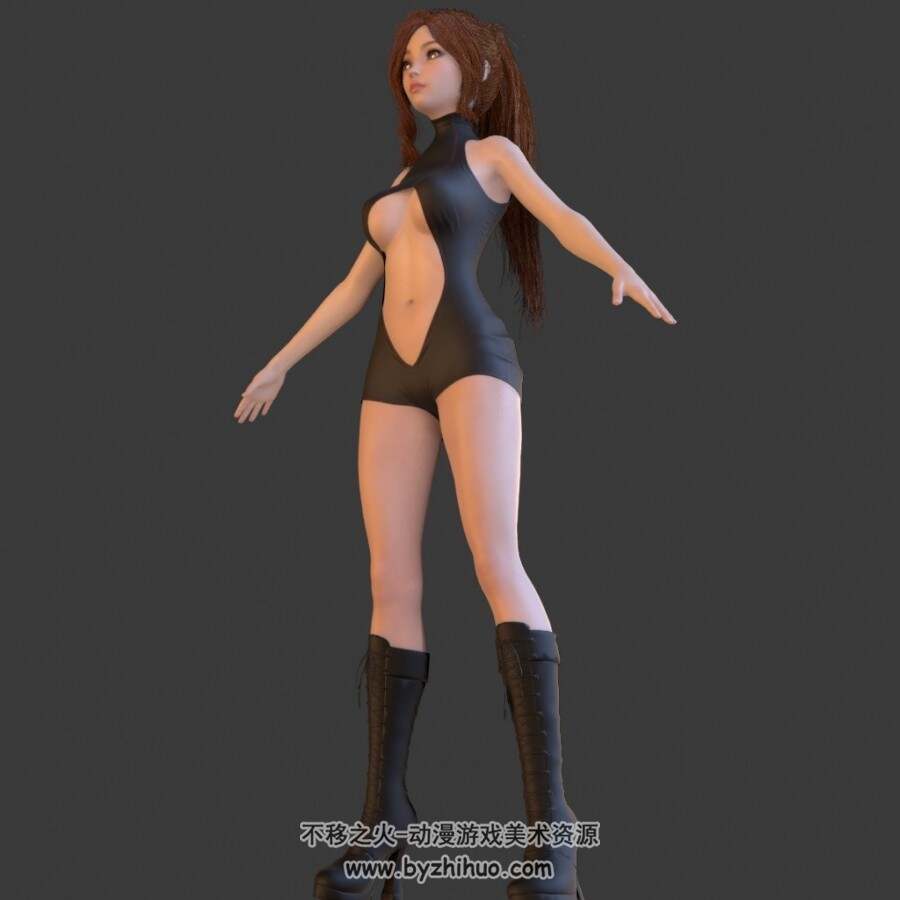 少女角色游戏3D模型素材分享