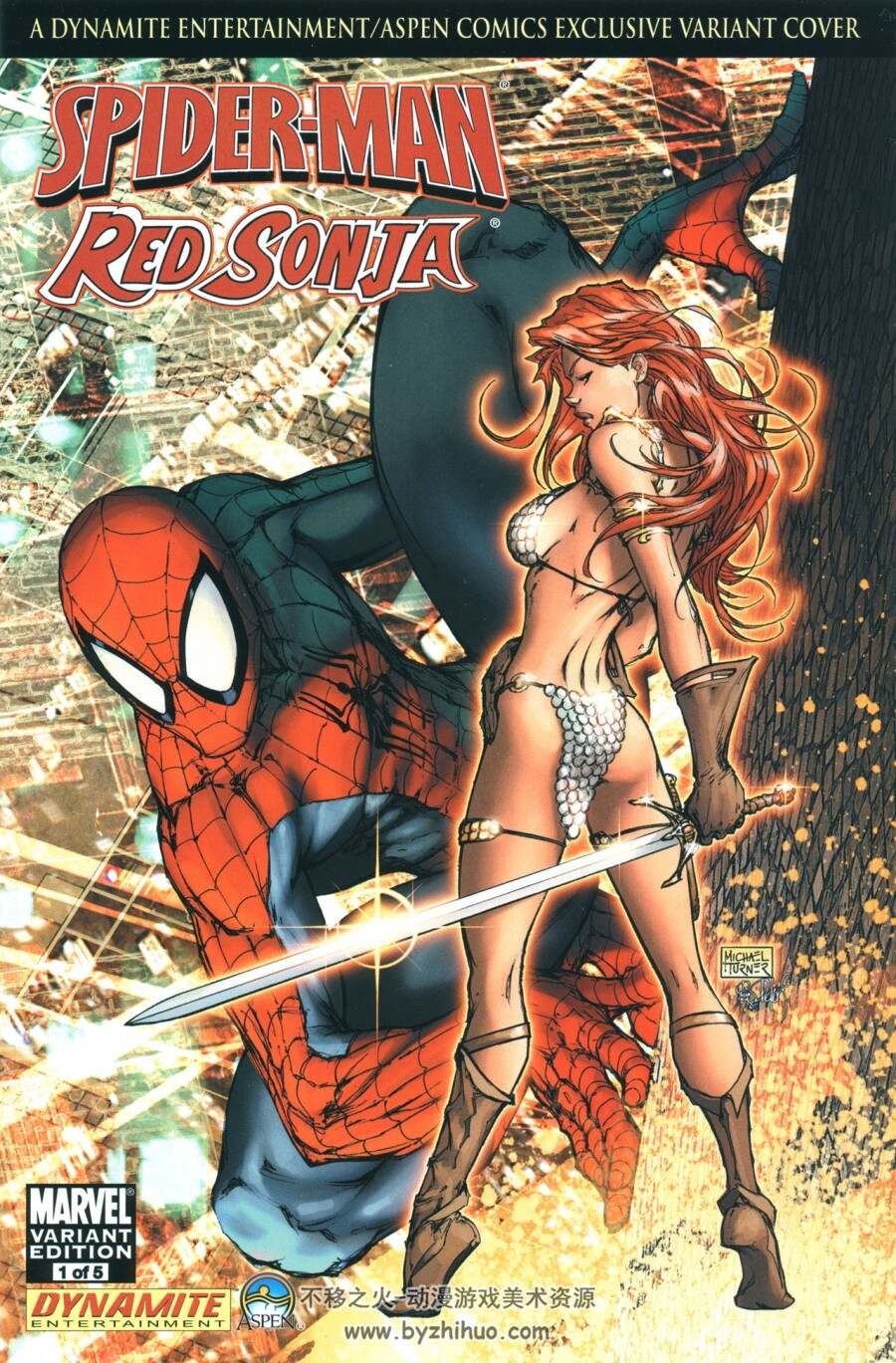 Spiderman vs Red Sonja 1-5英文 2007年漫画 百度网盘分享观看