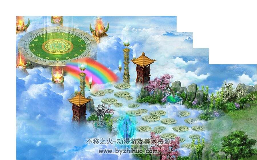 中国风植物道具物件建筑古代场景地图 3转2游戏美术资源 4GB大合集