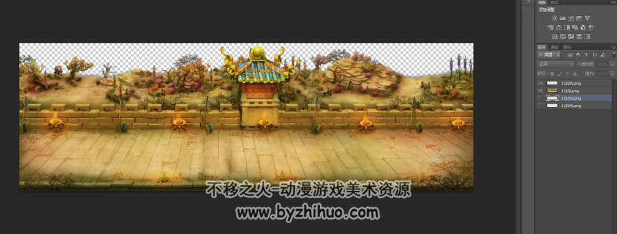 经典2D中国风手绘横版地图 游戏美术场景资源 149套