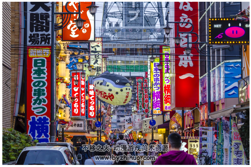 日本街景图集 现代城市街道和传统居民小巷 日式场景绘画参考 705P