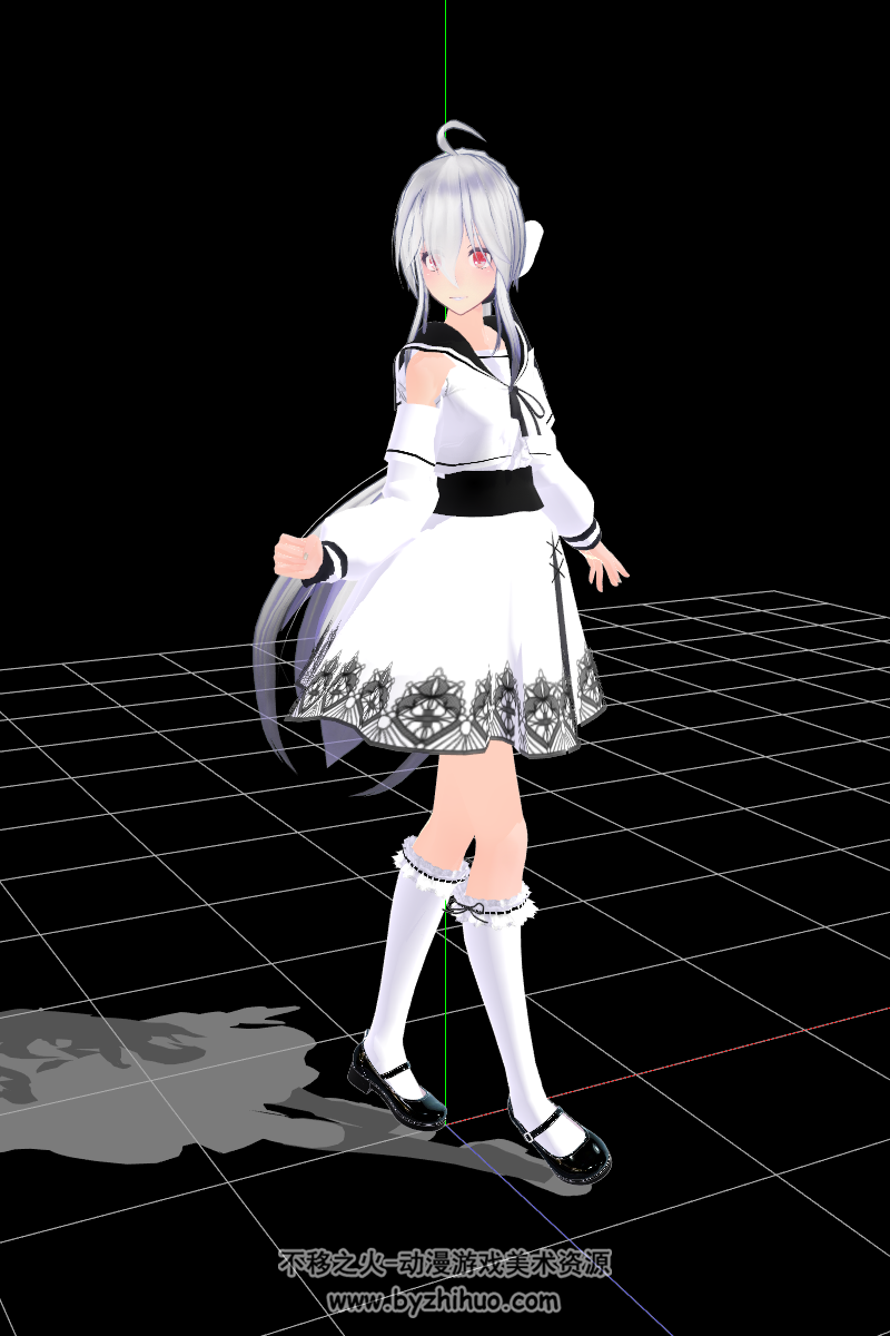 TDA School Outfit Haku_by_lv999 3D模型分享