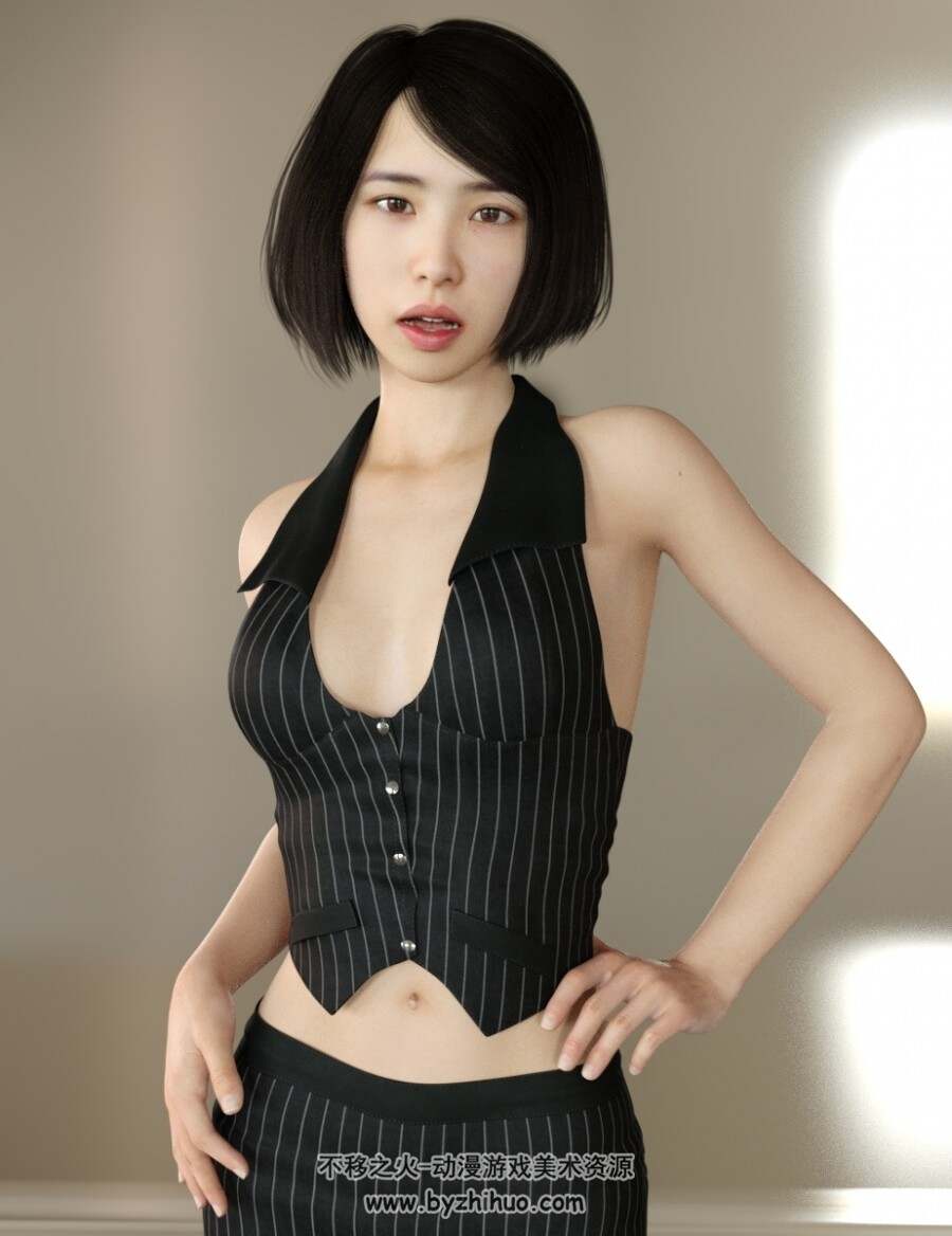 DAZ俏皮中带有 韩国风亚洲美女 3D模型