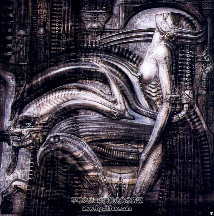 吉格尔异形插画集 H.R.Giger.Alien.Illustrations 百度网盘 680P