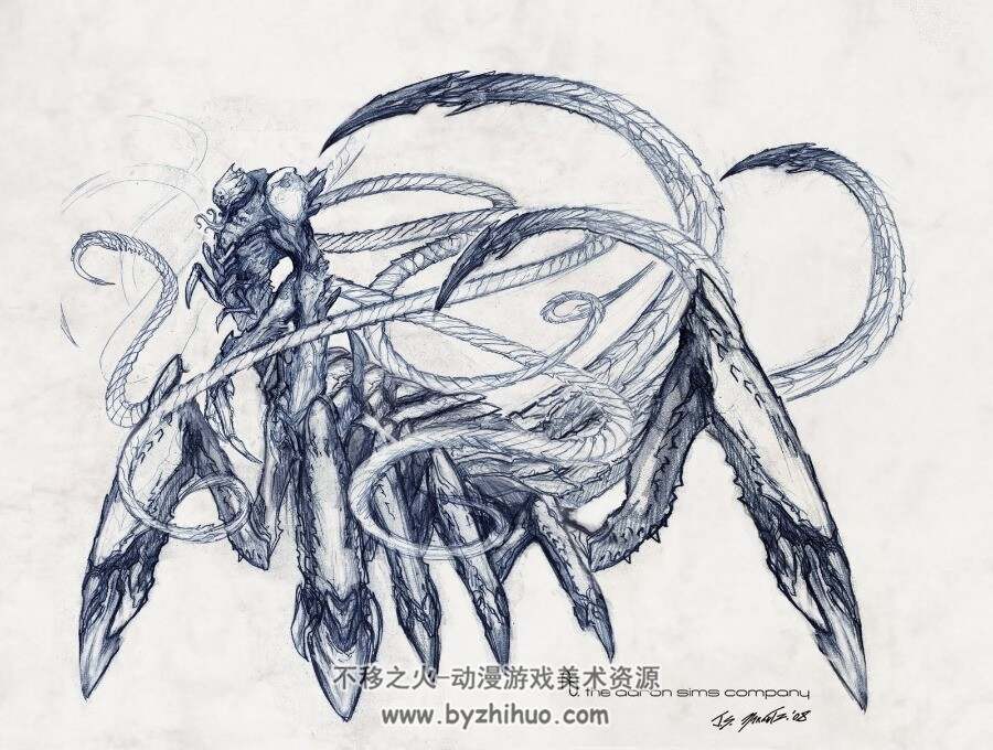 魔幻生物设计怪物 CG原画概念设定线稿 百度网盘JPG格式下载