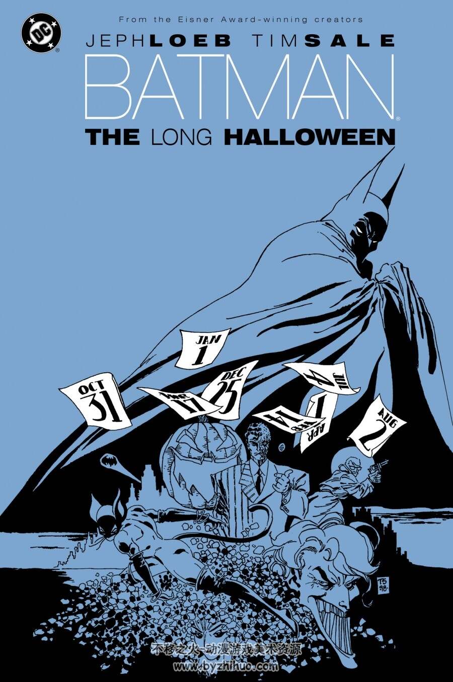 Batman - The Long Halloween 蝙蝠侠:漫长的万圣节 黑白原版两本
