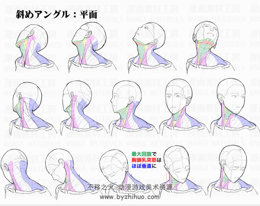 图解CG人体体块结构动作姿态画法教程 6257p