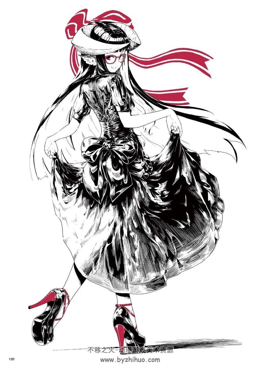 画师 JACO 单色插画绘制技巧 Monochrome illustration technique 百度网盘