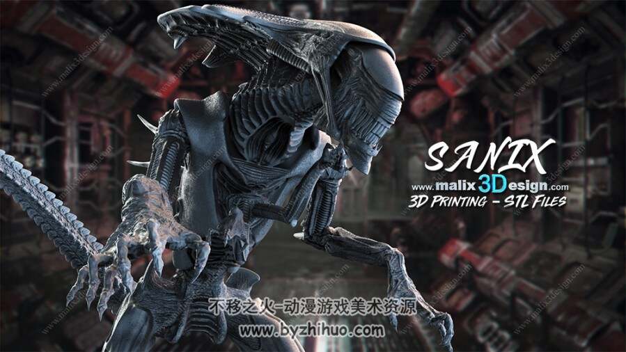 Malix3design Sanix影视游戏经典角色高精度3D模型合集