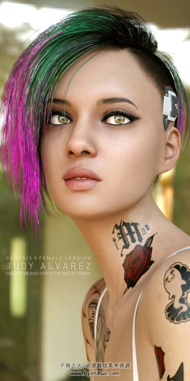 2077 Judy Alvarez for G8F (Daz studio) 百度网盘下载