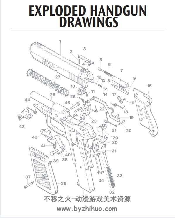 包括一千多种枪械构造图 The Gun Digest Book of Exploded Gun Drawings