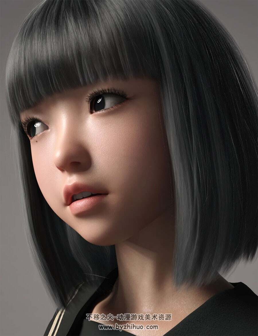 Yui Remake Character and Hair for Genesis 8.1 Female Daz stdio模型
