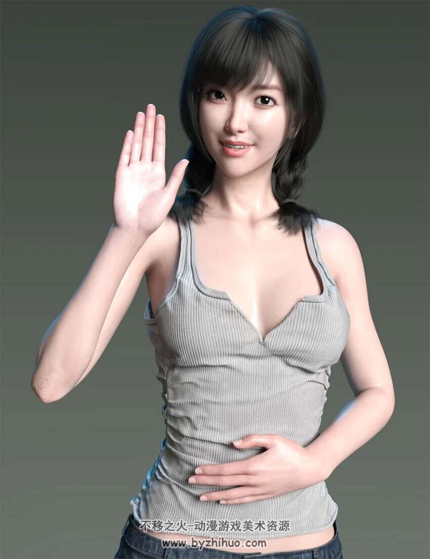 Seo Hyun Character with Hair for G8F and G8.1F Daz stdio模型