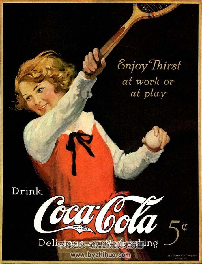 可口可乐CocaCola 怀旧海报系列插画 第4辑 百度网盘图包下载 300P