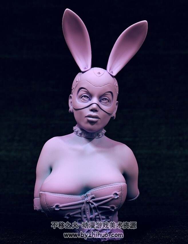兔女郎 半身像 写实3D模型 可打印 百度网盘下载