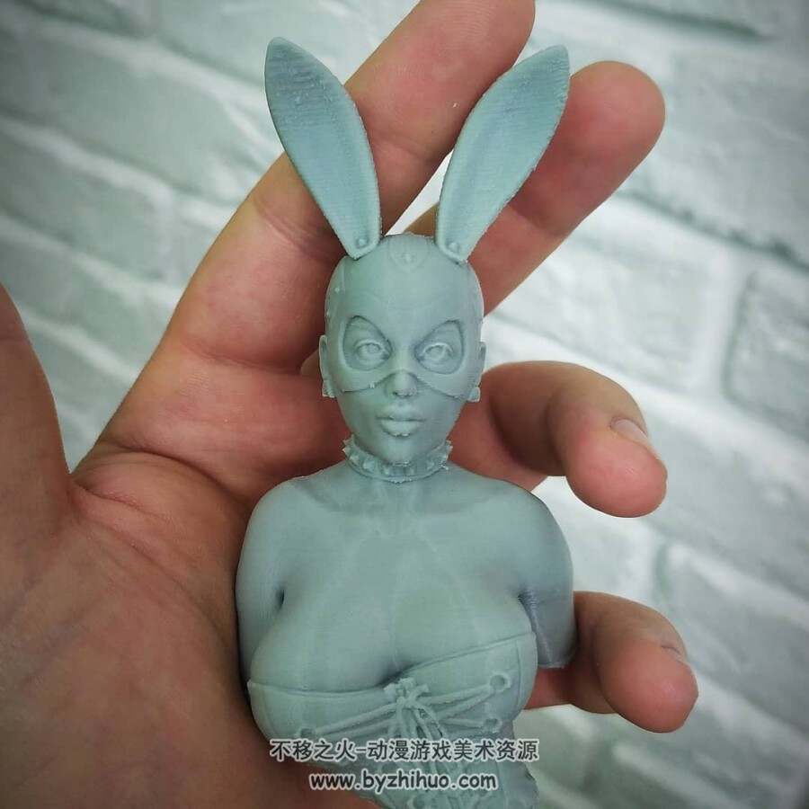 兔女郎 半身像 写实3D模型 可打印 百度网盘下载