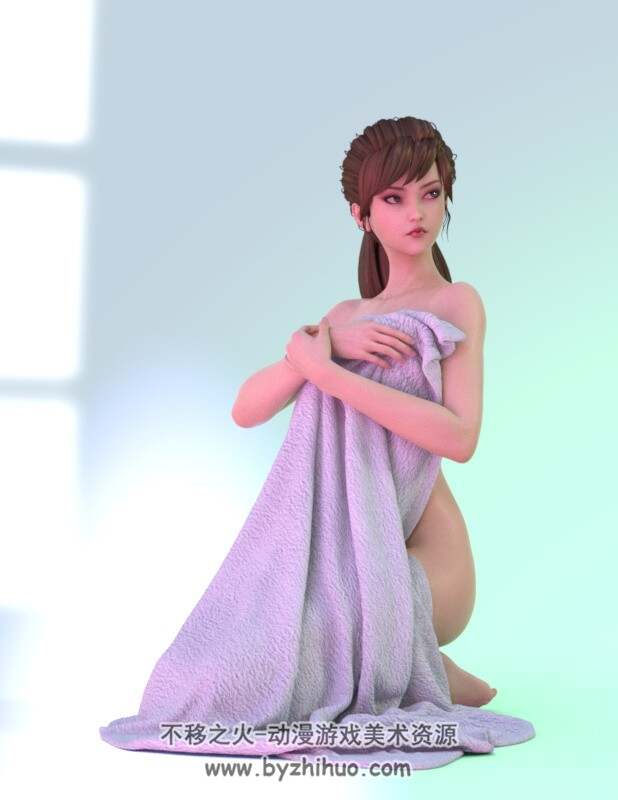 遮掩坐姿女性人物 可3D打印 百度网盘下载
