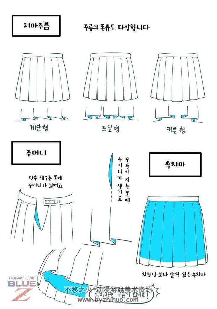 韩国 블루젯 blueZ 绘画图集教程 百度网盘下载 391p
