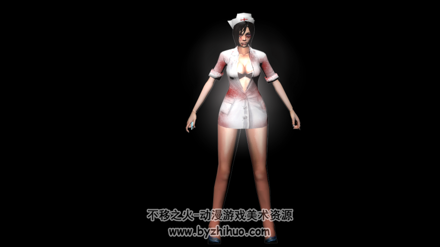 面容可怖的护士小姐姐 3D模型 百度网盘下载