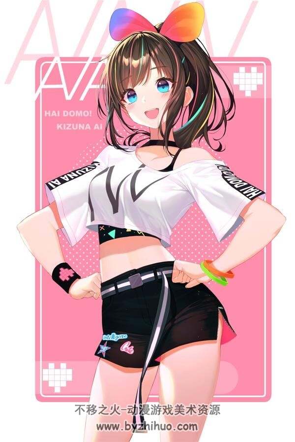 绊爱(キズナアイ)插画合集 百度网盘下载