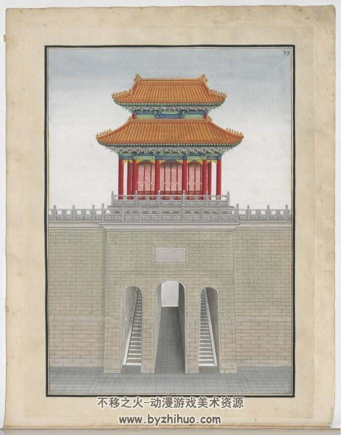 中国古风18世纪建筑彩绘笔记2册 Essai sur l’architecture chinoise PDF高清 655m