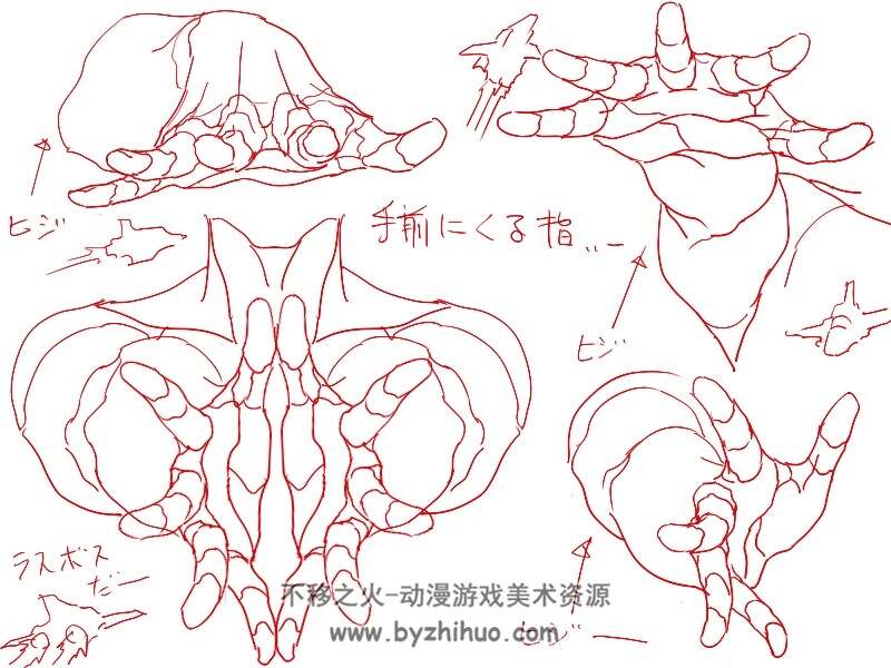 红线大佬 0033 Pixiv 人体结构动态教学心得总结图集 百度网盘 70P