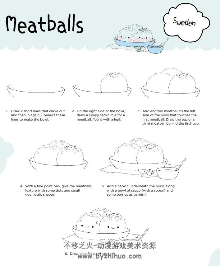 描绘来自世界各地的超级可爱的东西 Kawaii Doodle Cuties Sketching Super PDF百度云