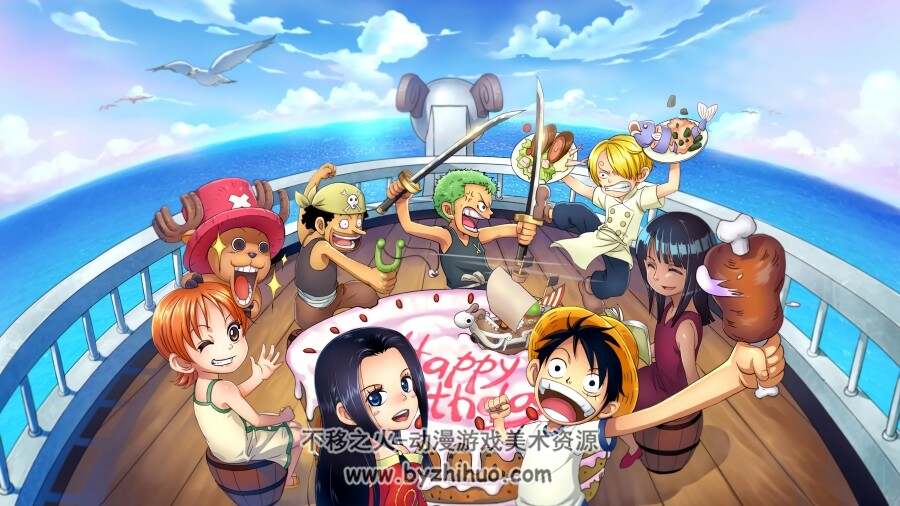 航海王 海贼王 手机电脑壁纸 插画图包 百度网盘下载
