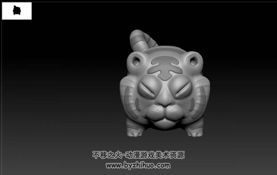 Q版老虎 3D模型 百度网盘下载