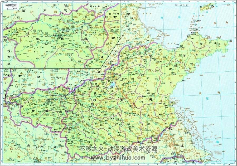 唐朝疆域和各地区高清地图 百度网盘下载