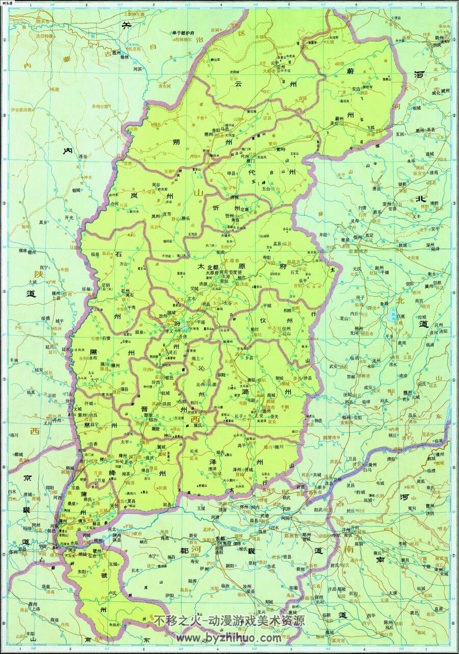 唐朝疆域和各地区高清地图 百度网盘下载