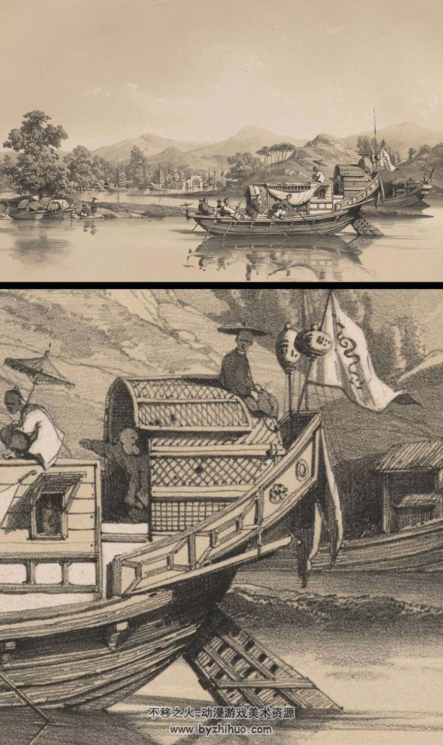 中国及中国人素描册.1842年 43P 百度网盘/阿里云盘下载