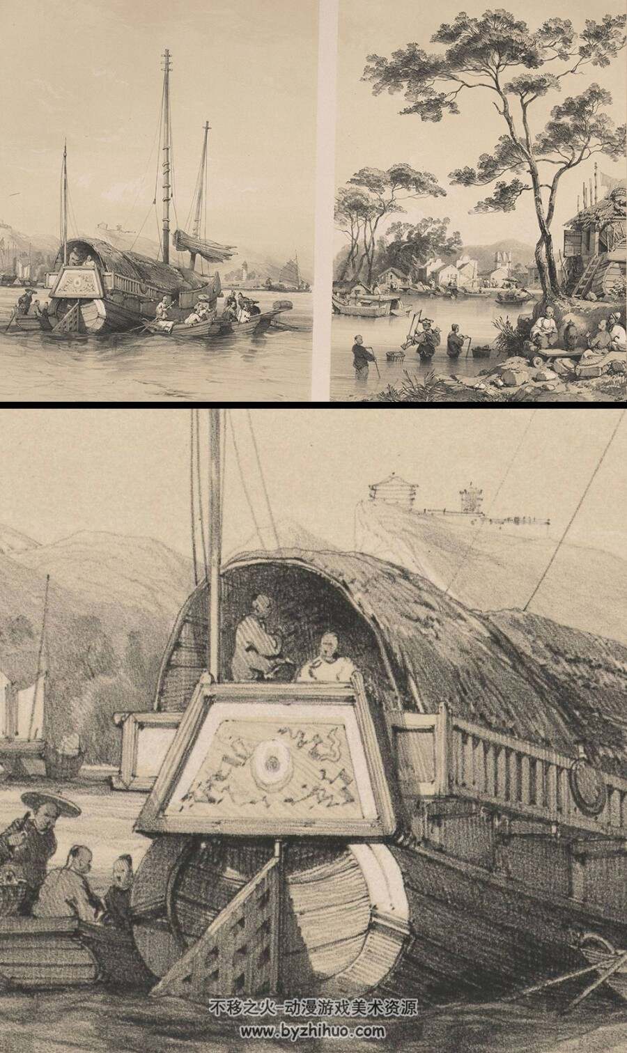 中国及中国人素描册.1842年 43P 百度网盘/阿里云盘下载