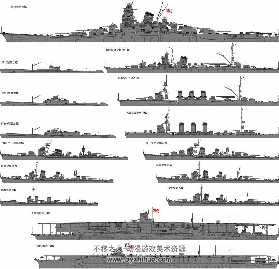 军事海军舰船平面参考图 百度网盘