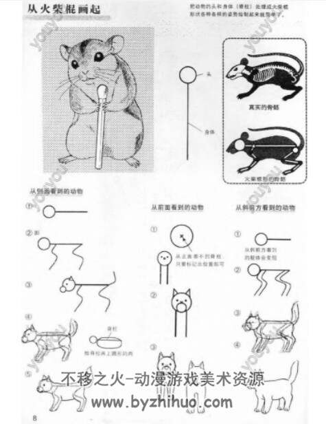 卡通漫画绘画技法 动物的画法 PDF格式 百度盘 138P