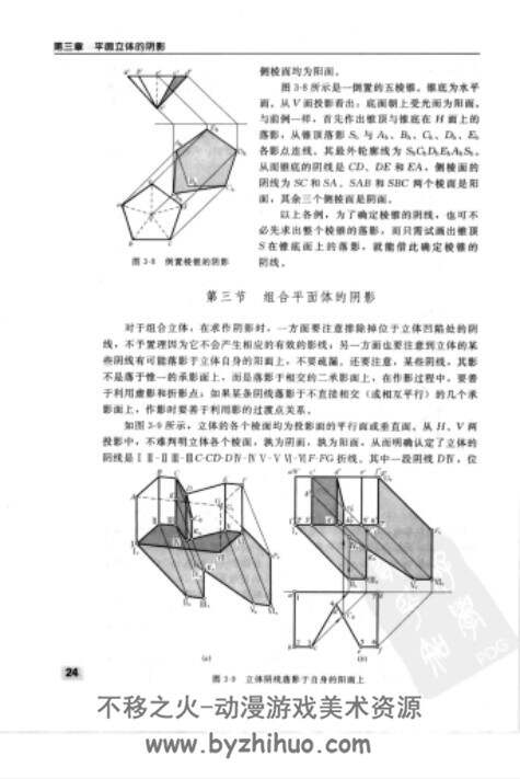 画法几何与阴影透视 上下册 第三版 PDF 百度盘 406P