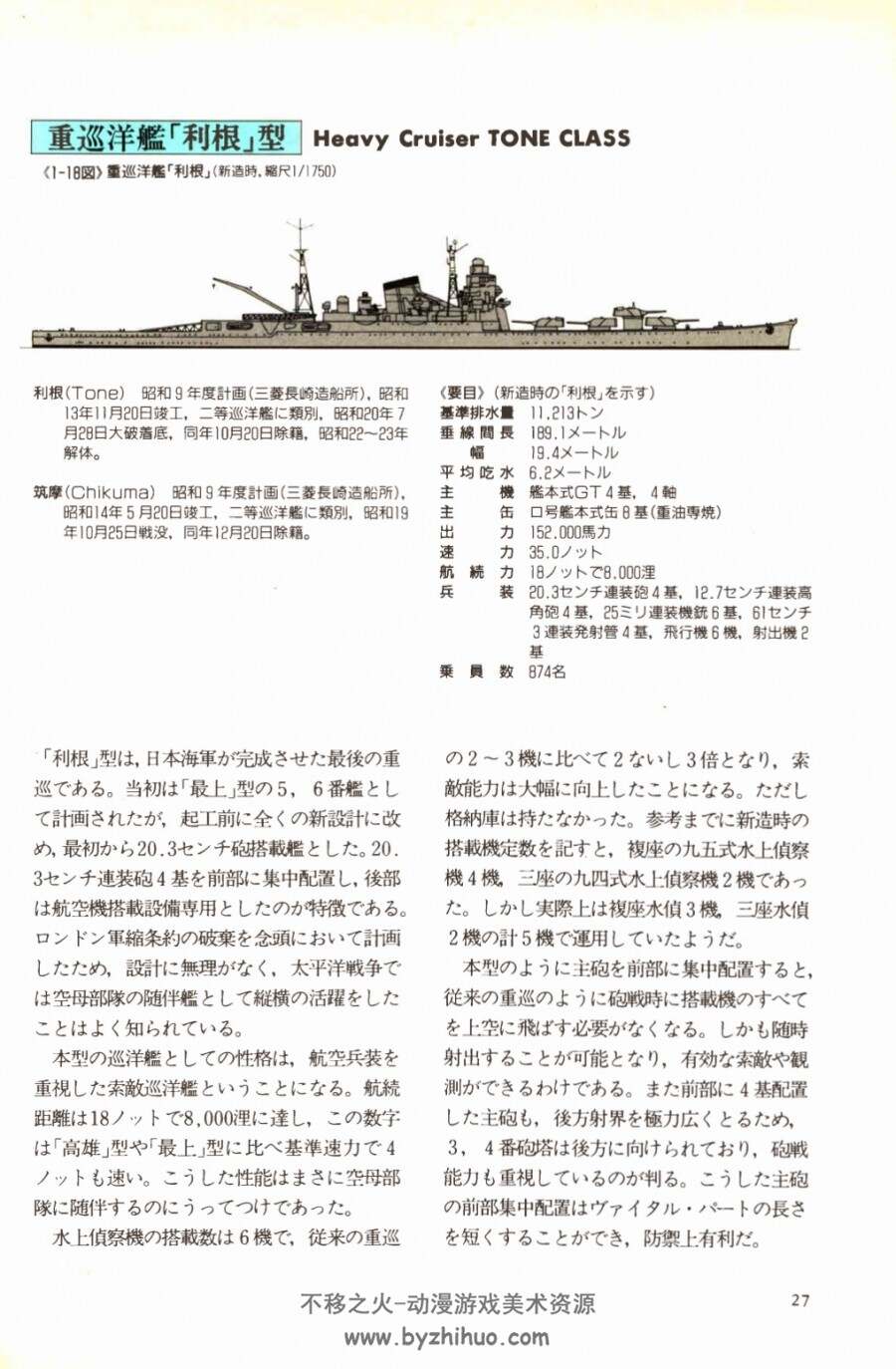 日本巡洋舰图鉴 PDF格式 百度网盘下载