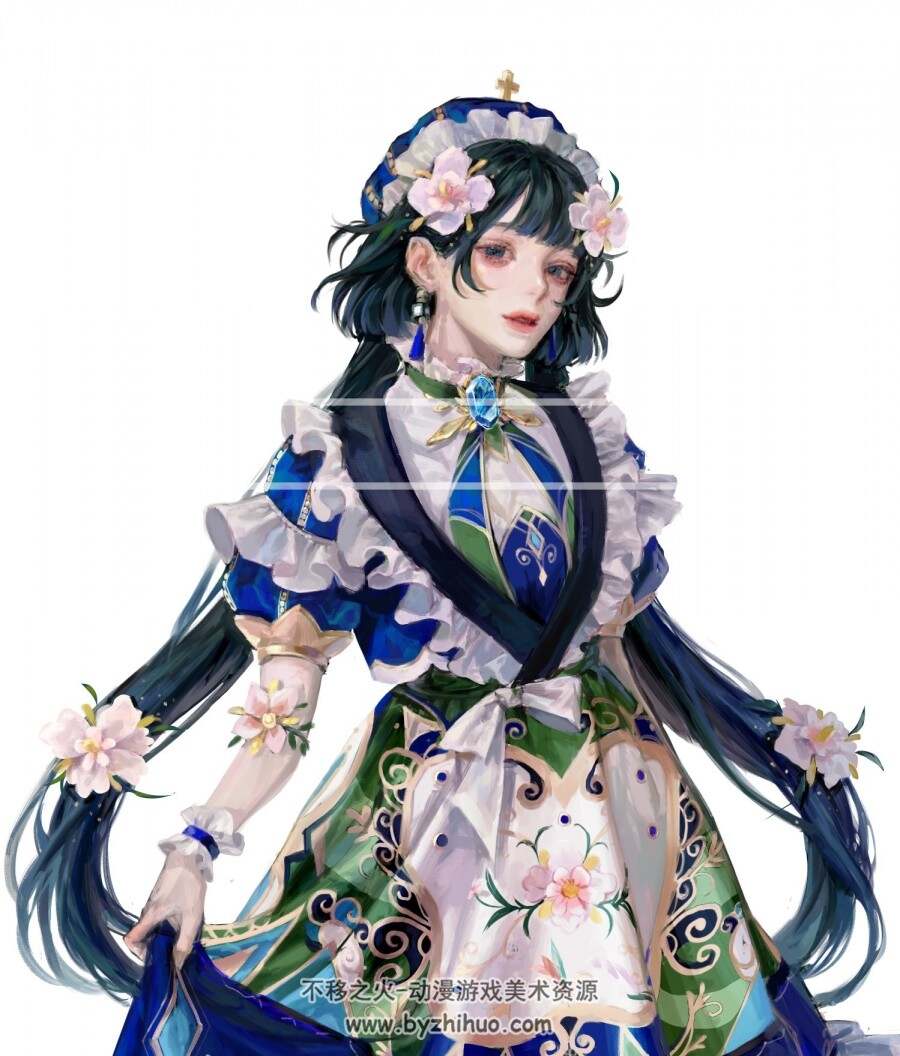 画师ateli 放松笔触韩风人物肖像插图图集 百度网盘下载