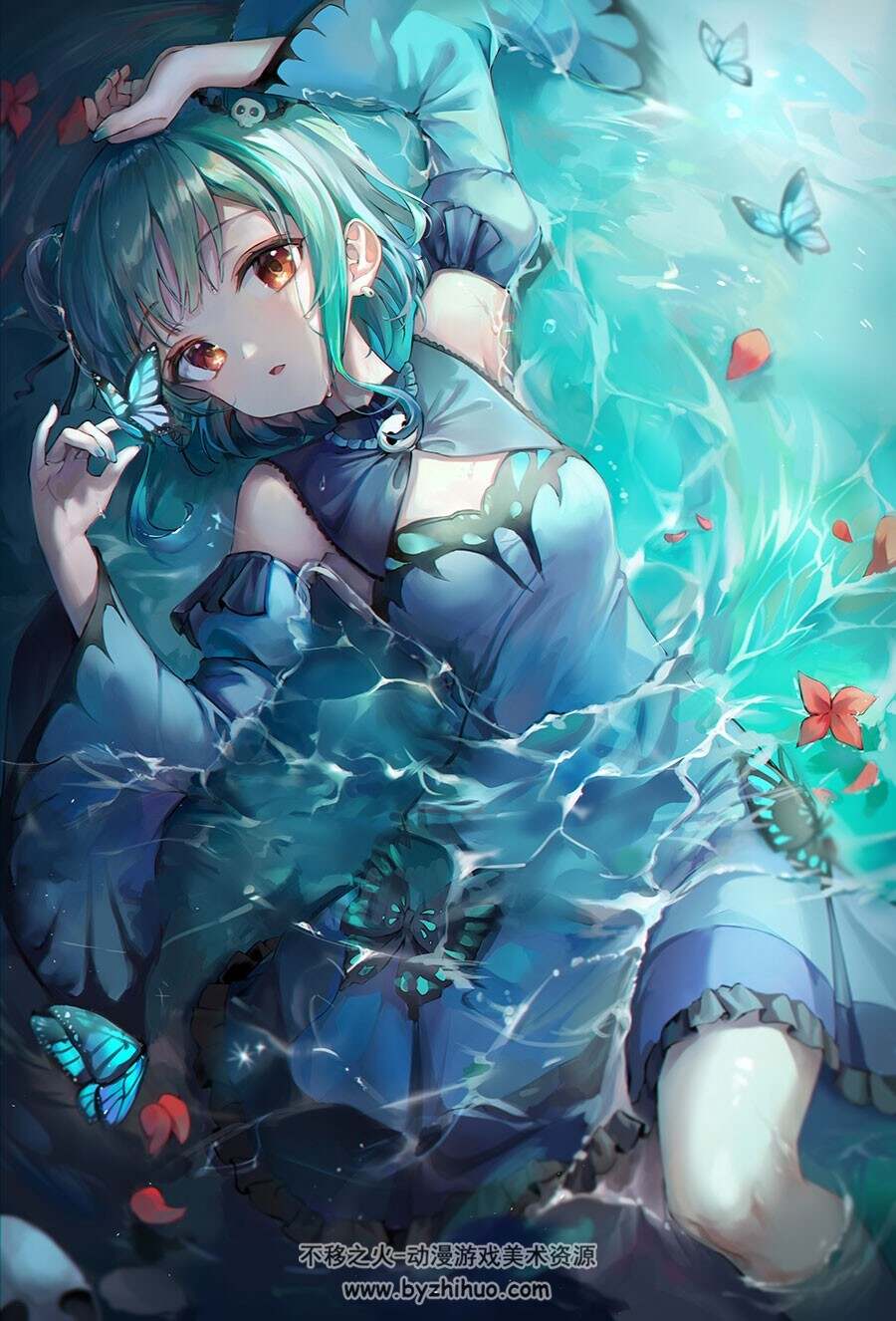 Pixiv 画师StarLime 可爱的女孩纸 插画作品 百度网盘下载