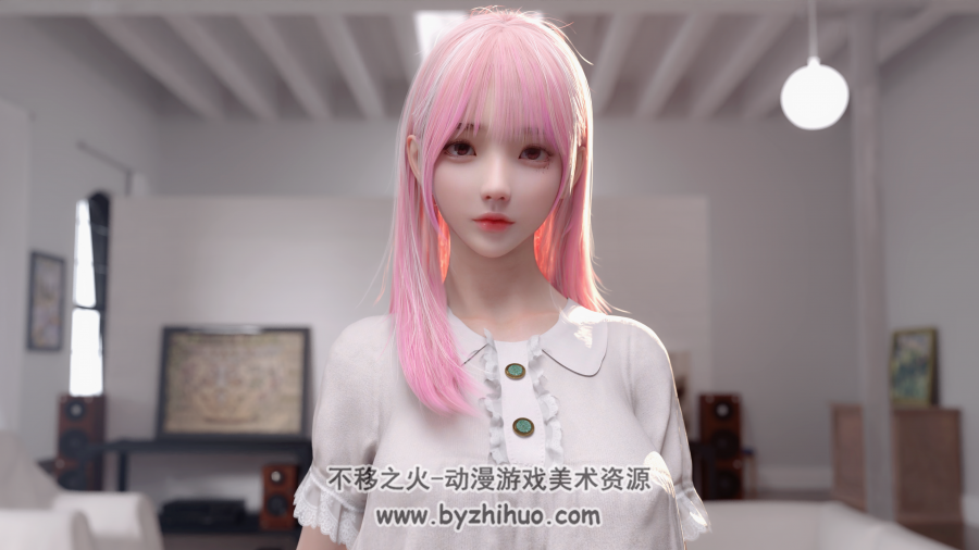 画师Luck zs 4K 3D渲染美女精选图包 百度网盘下载