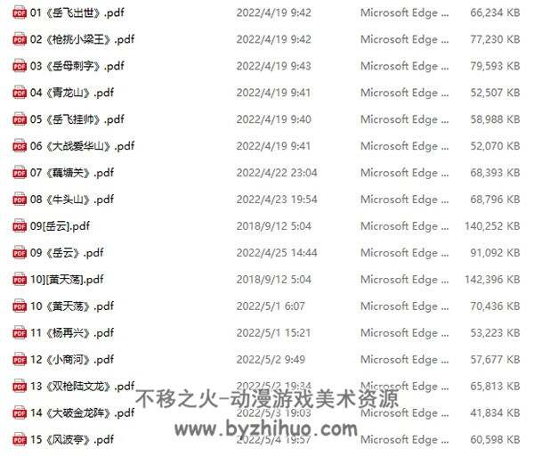 岳飞传 17册扫描版 PDF格式 百度网盘 夸克网盘下载 1.18GB