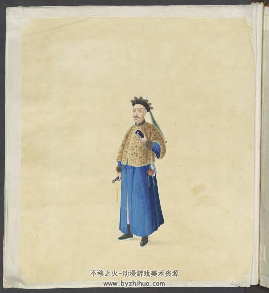 外销画册.水粉画.贵族人物两册.奥地利国家图书馆藏.82P.1.6GB.jpg/pdf.百度阿里