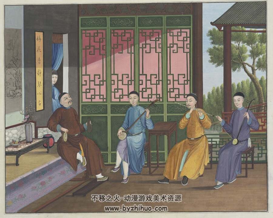 外销画册.水粉画.贵族生活.奥地利国家图书馆藏.39P.1.47GB.jpg/pdf.百度/阿里盘