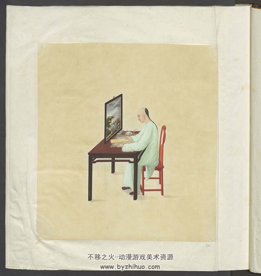 外销画册.水粉画.市井人物两册.奥地利国家图书馆藏.112P.2GB.jpg/pdf.百度阿里