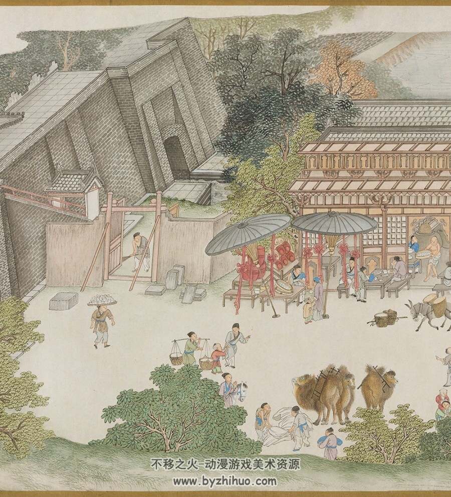 仿宋院本金陵图卷.清.谢遂.绘.纸本青绿设色.jpg/png/pdf.百度网盘/阿里云盘