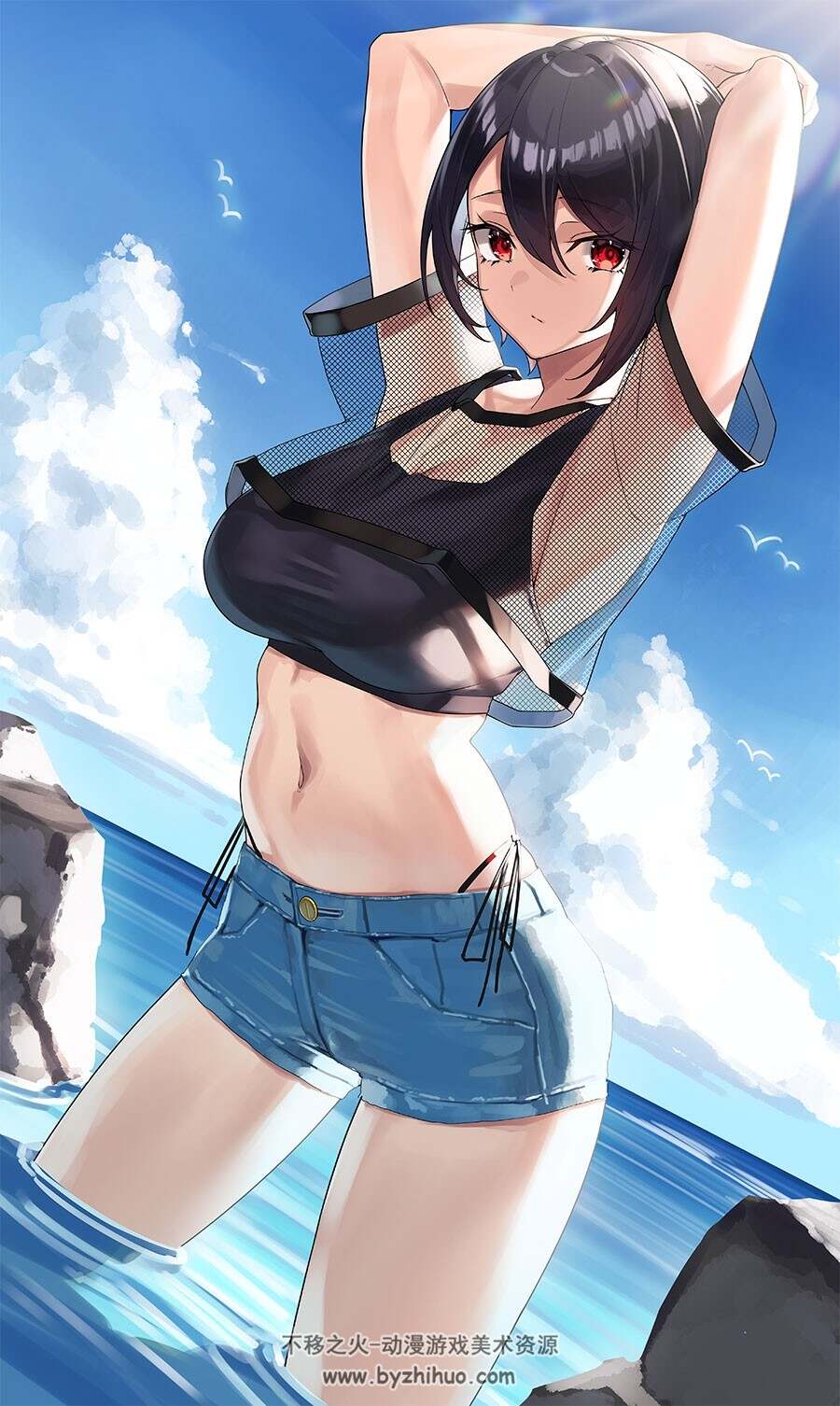 PIXIV 画师 やまのかみ 可爱cg人物插画作品壁纸图片 百度网盘下载