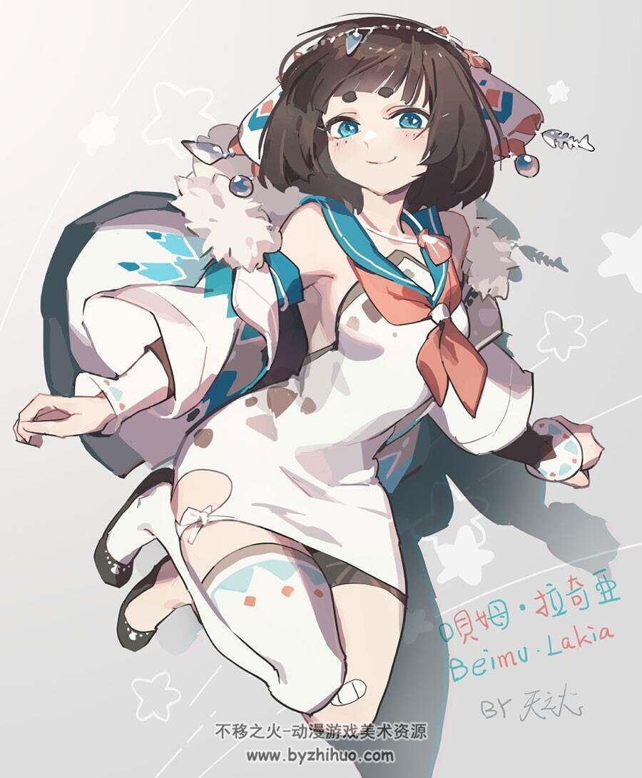 Pixiv 插画师天之火 二次元少女壁纸cg插画图片 百度网盘下载 328P